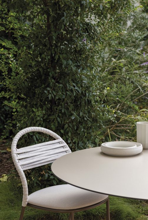 outdoor collection - outdoor collection - petale hand-woven stripe pattern chair