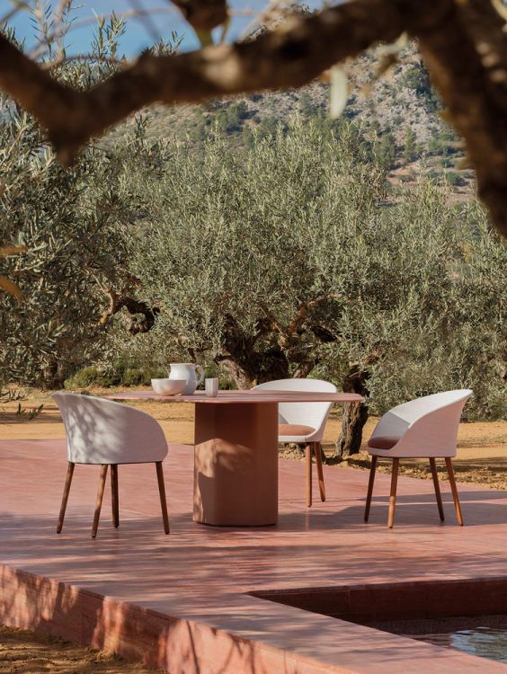 outdoor kollektion - hochwertiger luxus-esstisch für außenbereich und garten - sechseckigerr tisch talo outdoor