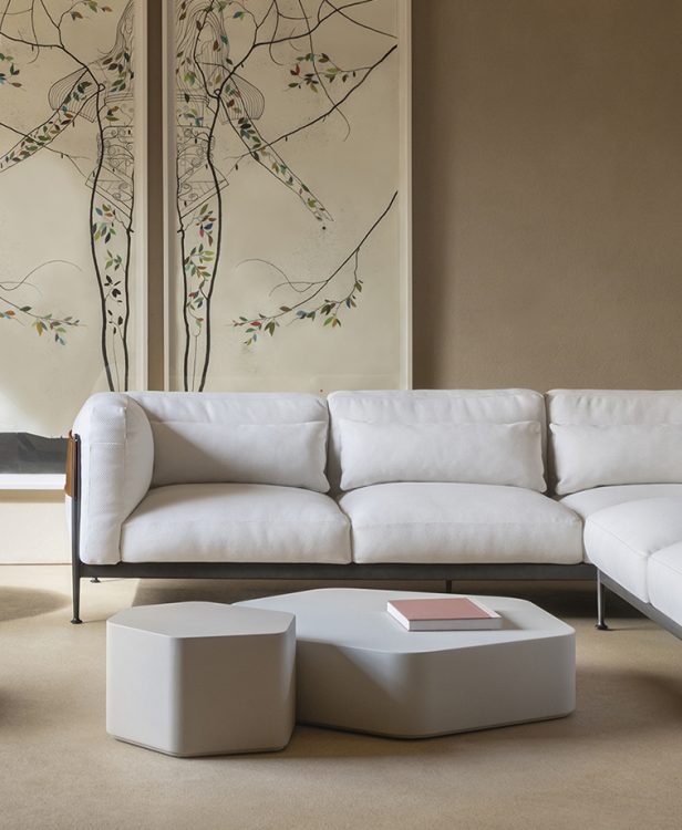 indoor collection - best rattan, solid wood, and steel coffee tables for every home - talo indoor hexagonal coffee table