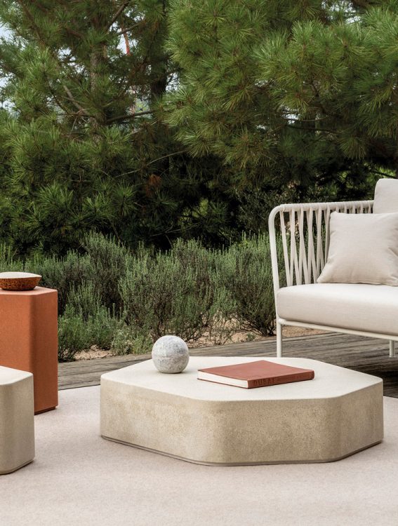 meuble d'extérieur - table basse hexagonale talo outdoor
