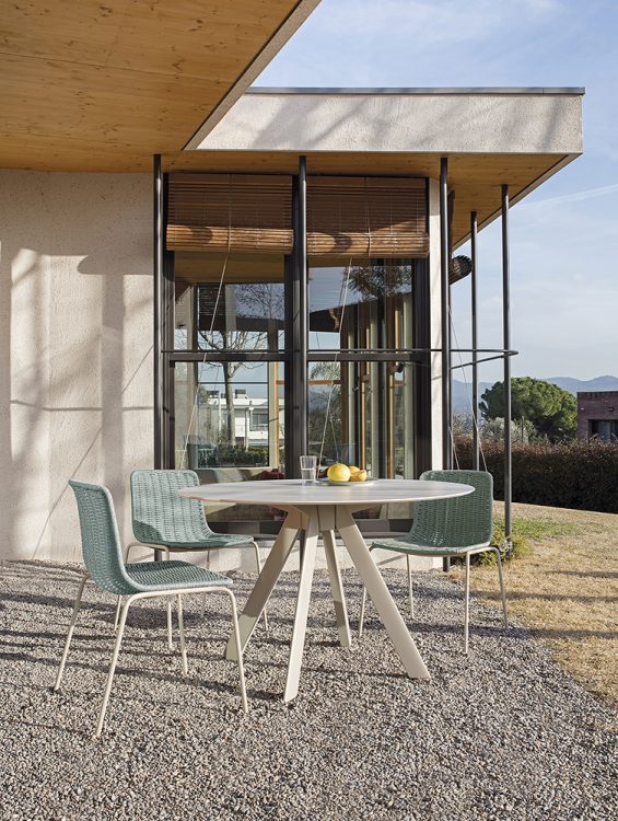 outdoor collection - outdoor collection - atrivm outdoor round dining table with solid wood legs