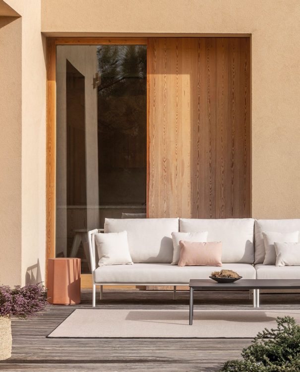 outdoor kollektion - hochwertige luxus-sofas für außenbereich und garten - nido hand-woven left side module