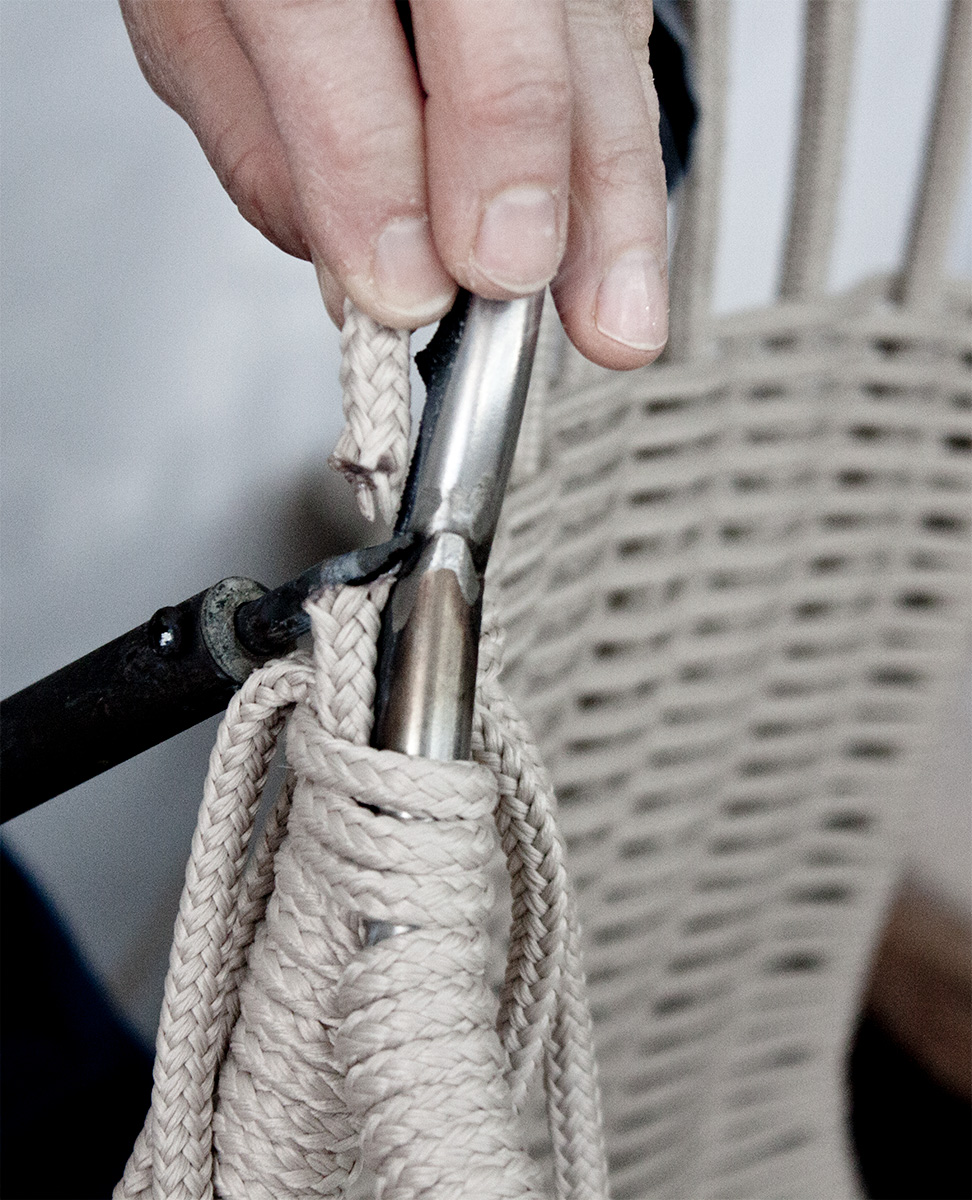 stories - crafted outdoor furniture: the magic of braiding rope