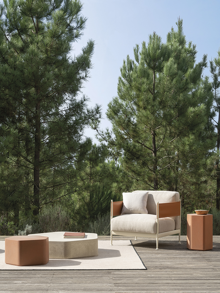  an outdoor sofa with a japanese concept