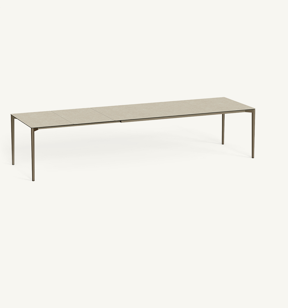 tables - table rectangulaire extensible nude