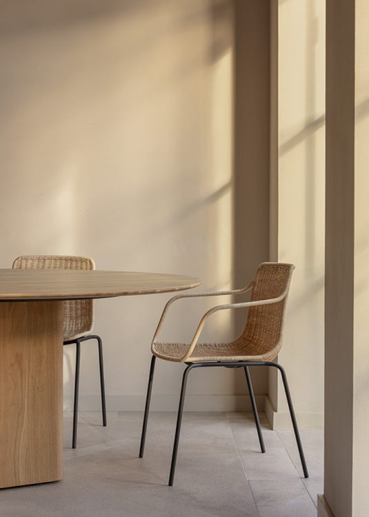 indoor kollektion - hochwertige luxusstühle - stuhl mit armlehne und seil lapala