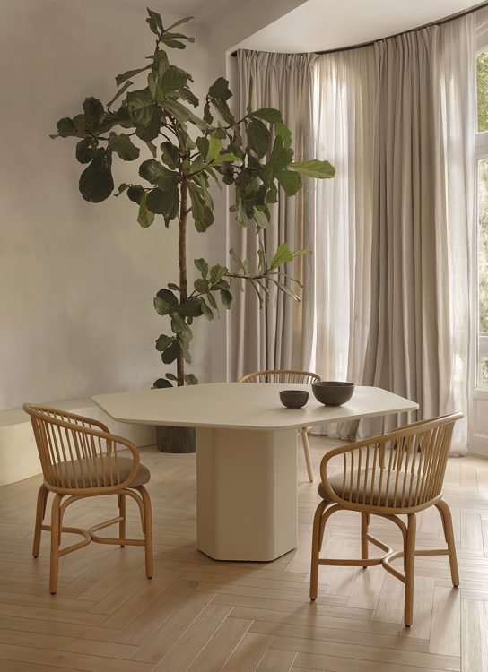 indoor collection - interior design furniture - talo indoor hexagonal dining table