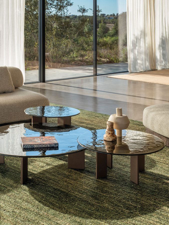 meuble d'extérieur - table basse ronde leku