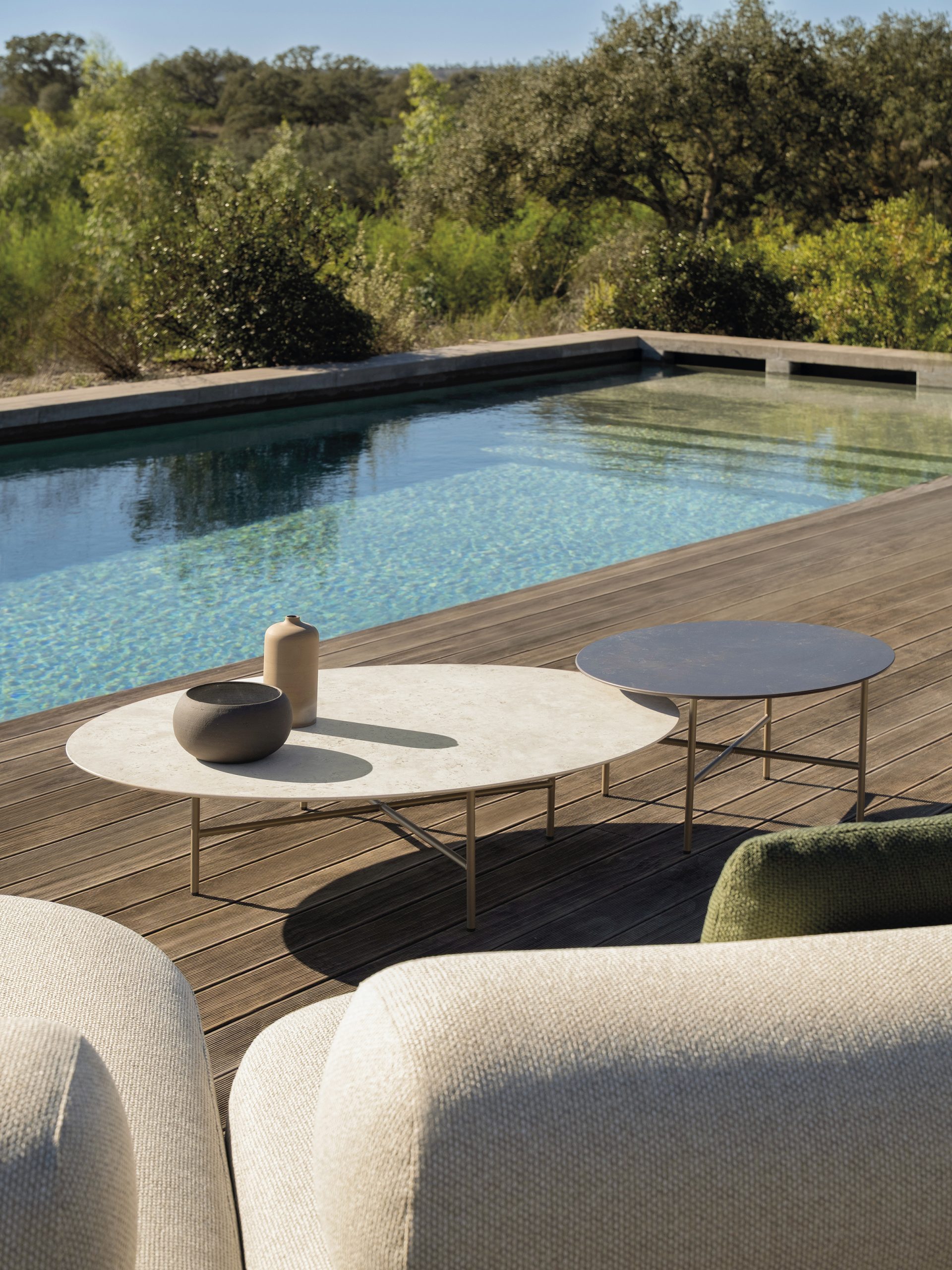 mesas de centro - centro elíptico grada outdoor