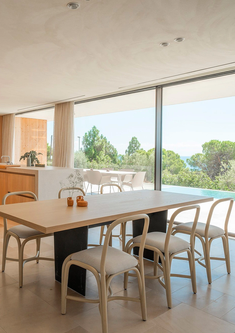 mediterranean minimalism in rattan and wood