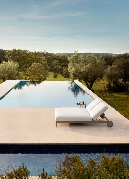 muebles de exterior - tumbona doble con ruedas obi