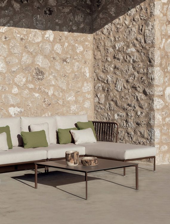  nido hand-woven right chaise longue module